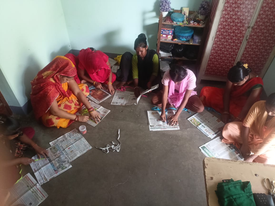 Mithila Painting in progress